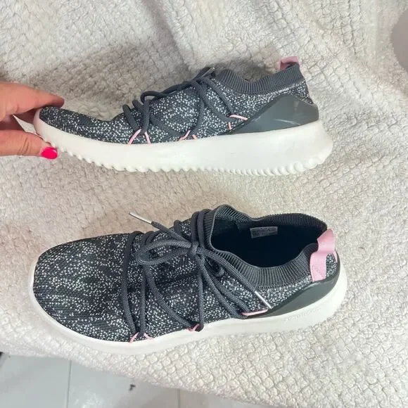 Adidas Women's Ultimafusion slip on laced pink gray marled athletic shoe size 10 - Picture 7 of 8